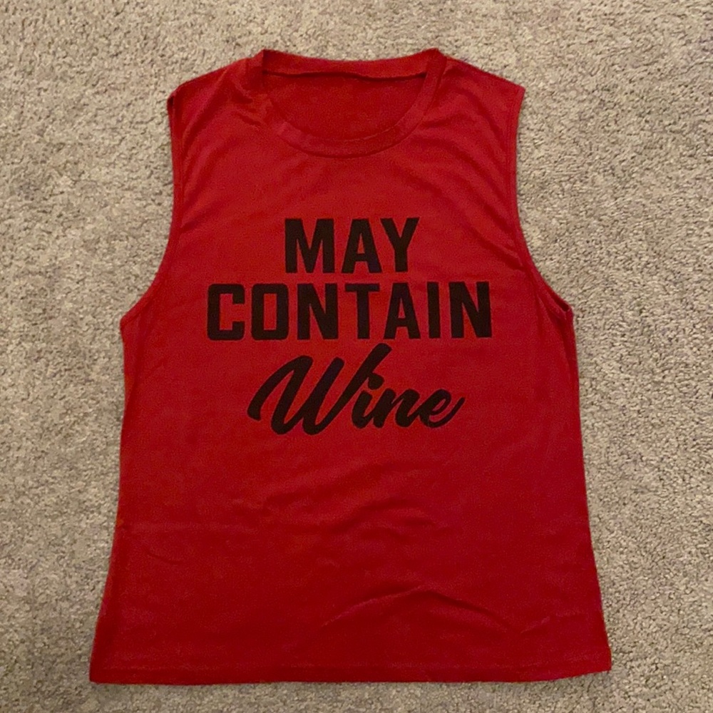 May Contain Wine tank top